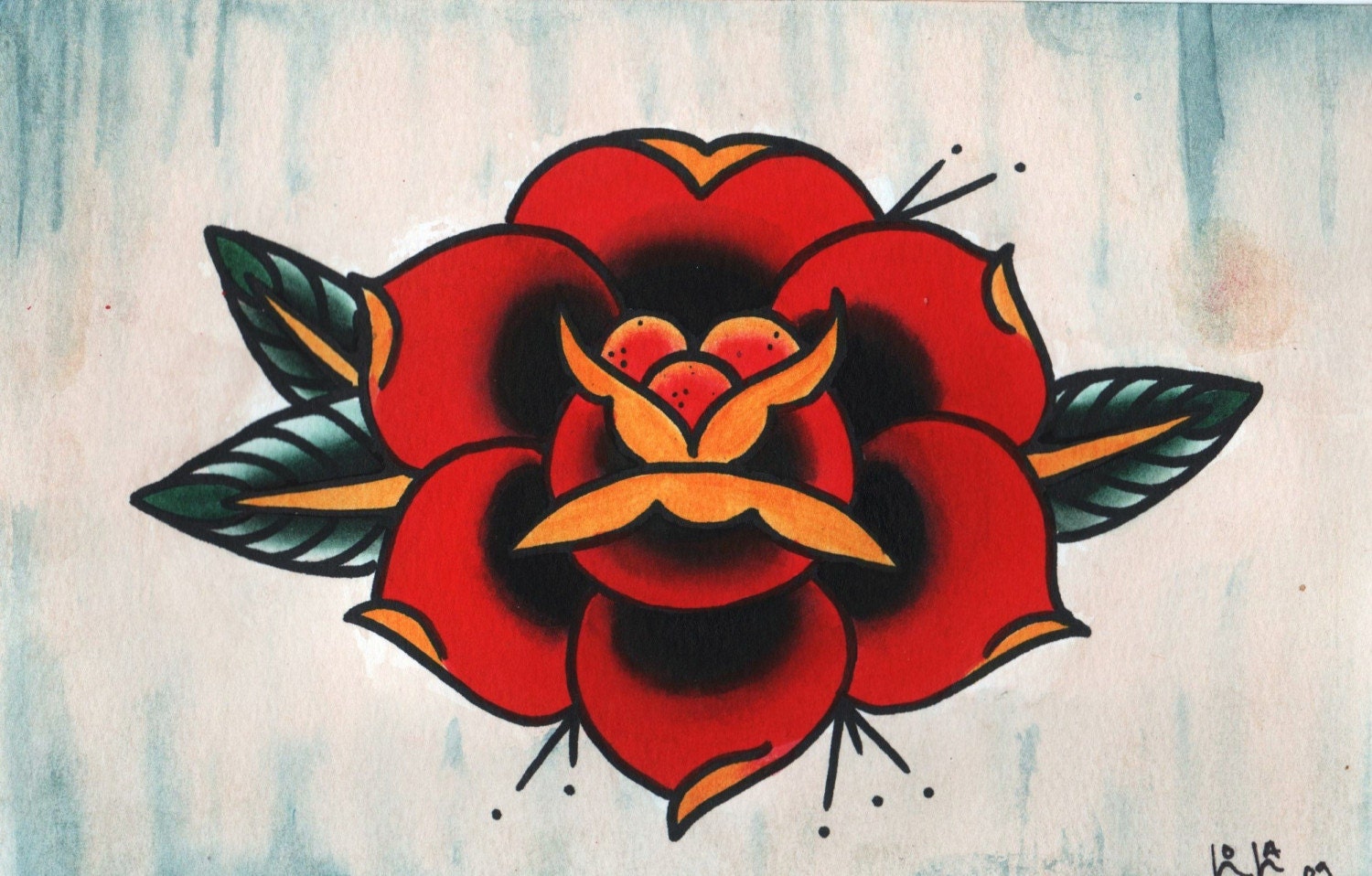 American Rose Tattoo