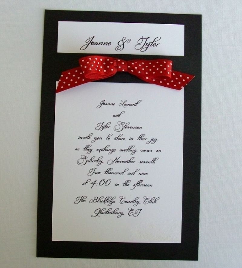 red black and white wedding invitations. Metallic Black White and Red