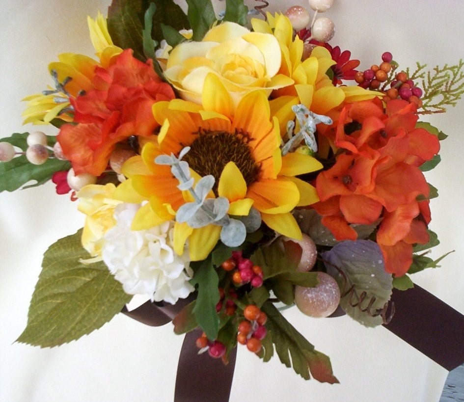 Sunflower Wedding Bouquets. Bridal Bouquet, Sunflowers