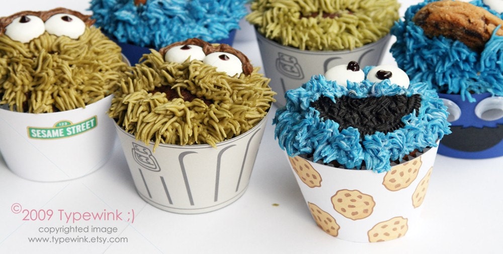 sesame street cupcakes. Sesame Street Cupcakes - PDF