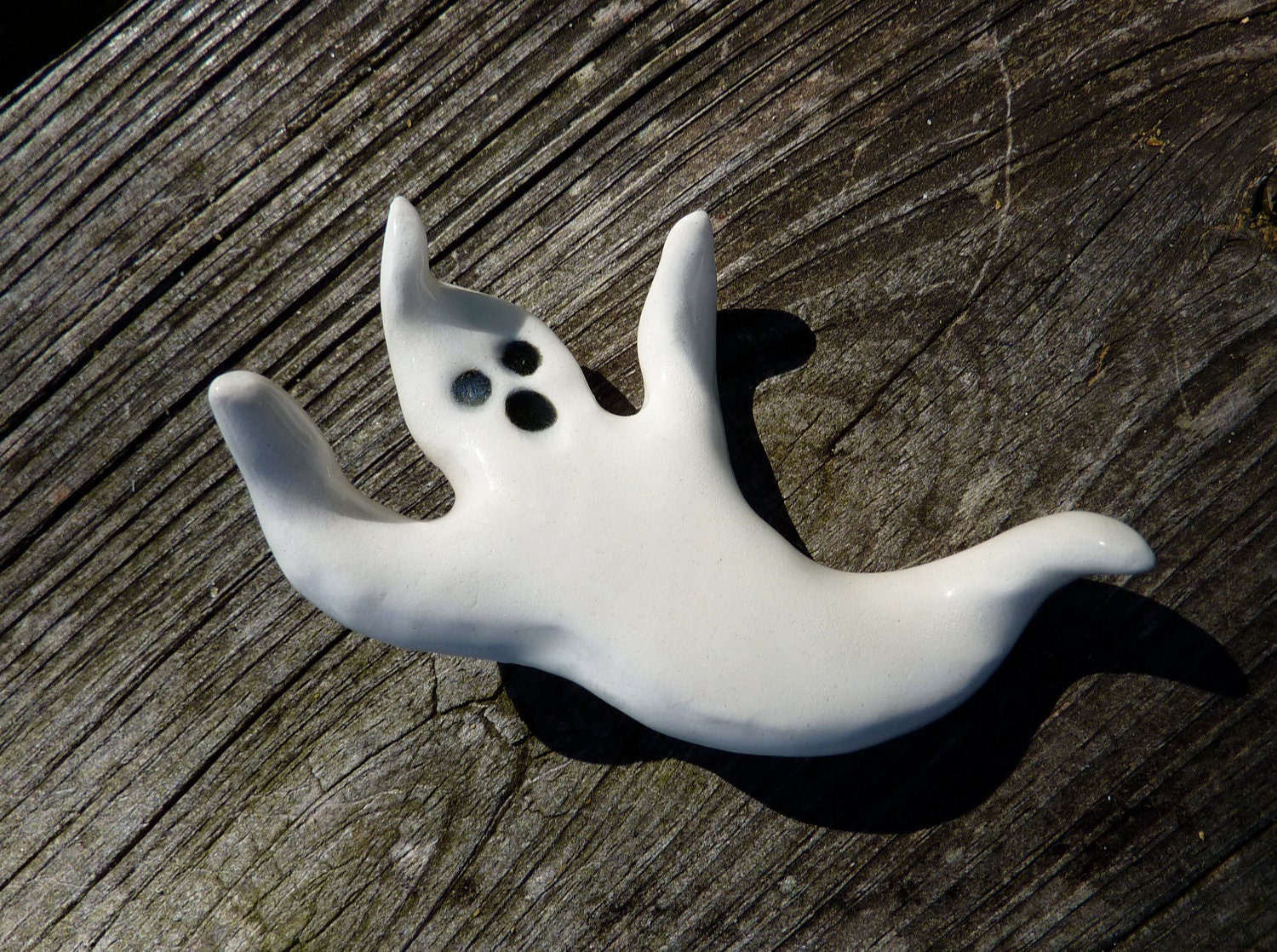 Porcelain Ghost Pin