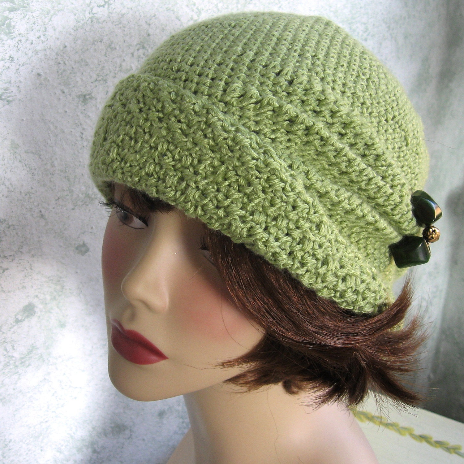 Crochet Pattern Womens FLAPPER HAT Cloche With Side Pinch Pleats  PDF May Resell Finished
