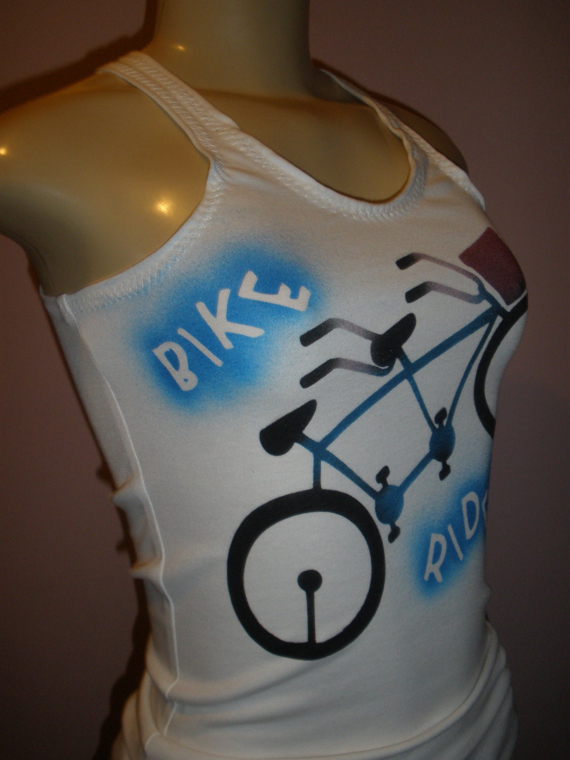 Cool Looking Sleeveless Tank Top with the Message ( Bike Rider ) Size Small/Medium/Large
