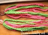 CLEARANCE SALE Hot Pink and Lime Green Crochet Dangles