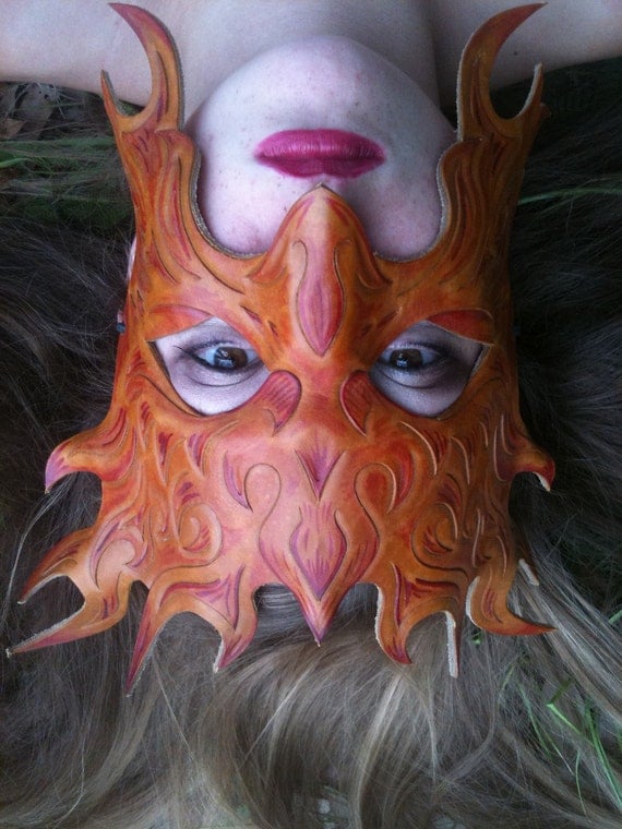 Leather Flame Mask
