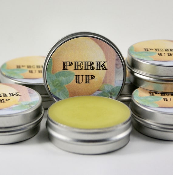 All Natural Perk Up Perfume Balm Notes of Sweet Orange & Peppermint Great Aromatherapy Benifits