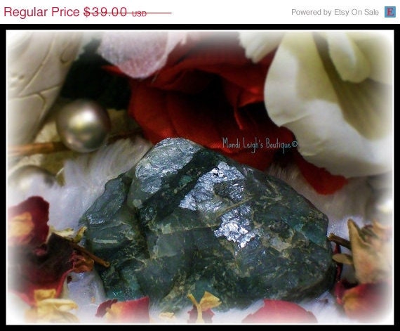 ON SALE Medium Sized Natural Polished Rough Green Emerald Stone