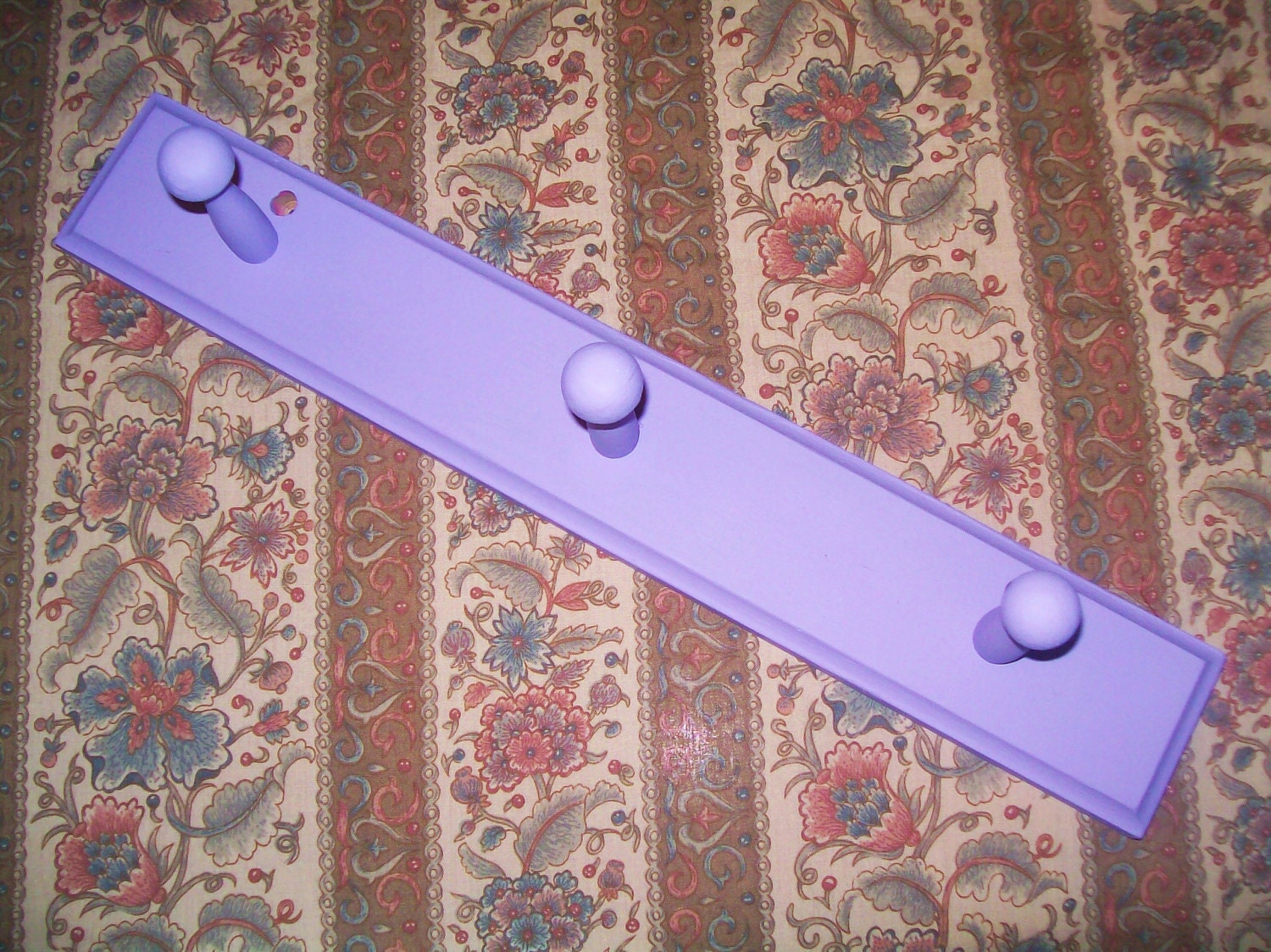 Wall coat purse hanger lavender shabby cottage chic repurposed recycled solid wood