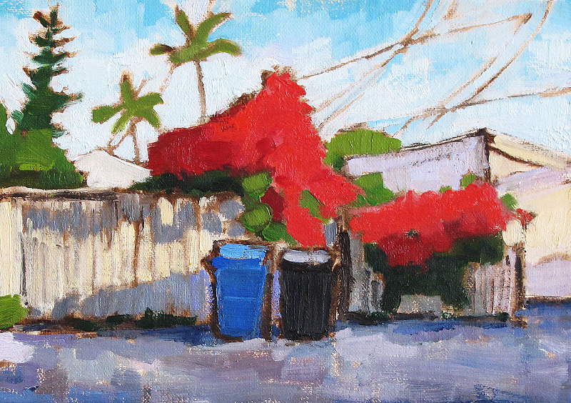 Bougainvillea in San Diego, California Landscape Painting