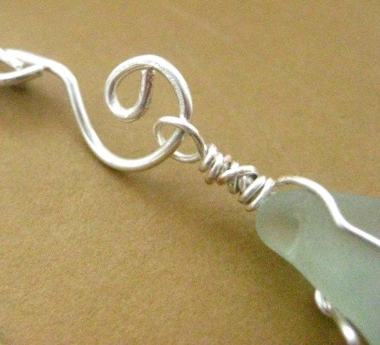 Bookmark. Irish Sea glass & Silver Plate. Beach Glass Bookmark Handmade in Ireland.