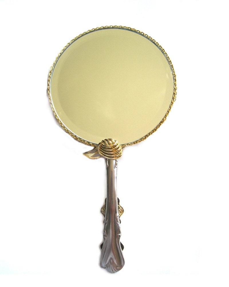 Art Mirror, Hand Held Decorative Art Mirror, Radiant Reflections, Decadently Rich And Luxurious Vanity Mirror