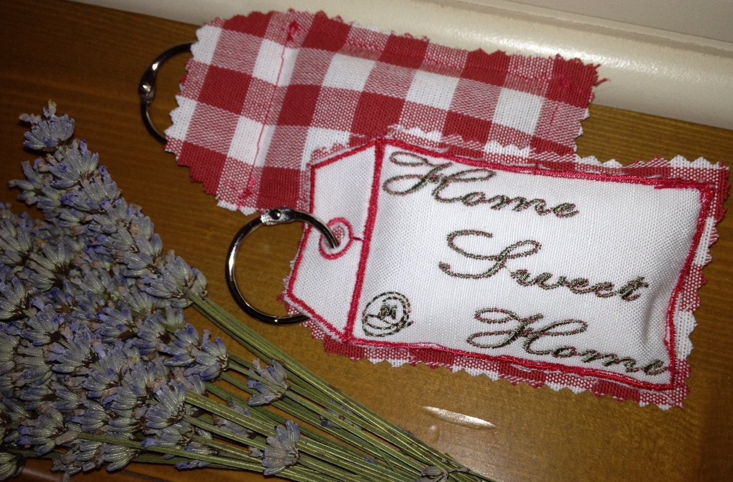 Home Sweet Home - homemade embroidery, Organic French Lavender