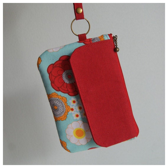 iPhone Padded Wristlet, Zippered Pouch, Clutch Wristlet