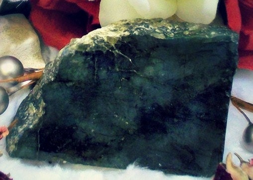 Large Natural Labradorite Stone Slab Rough and Polished