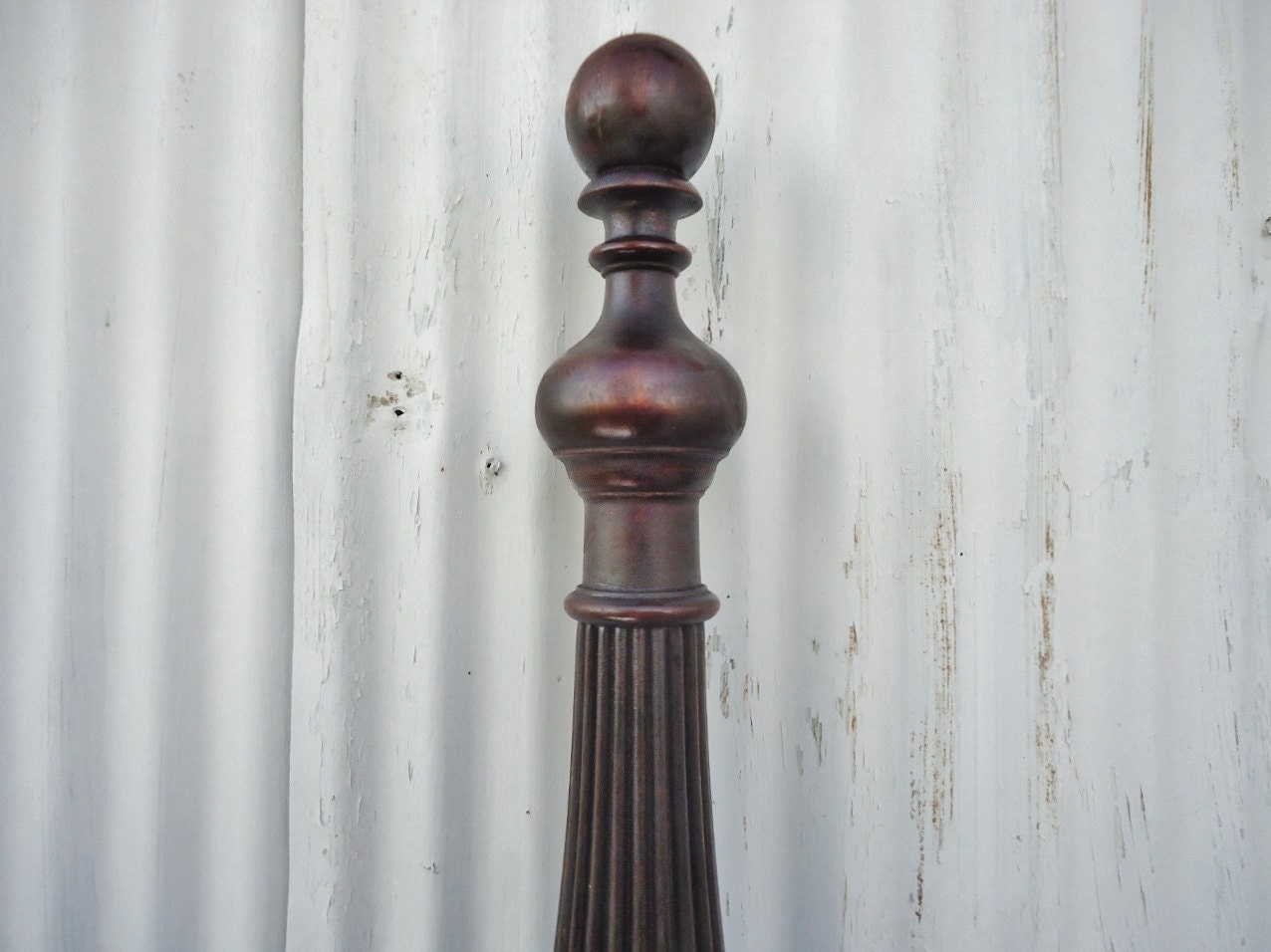 Antique Coat Rack - Wall Hooks - Created from Antique Footboard