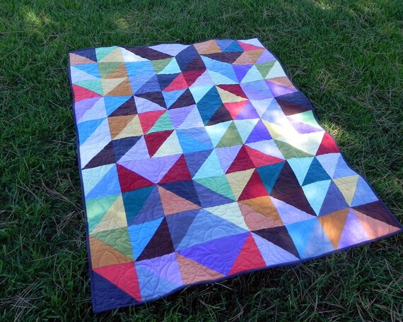 Simply Solids, HST quilt.