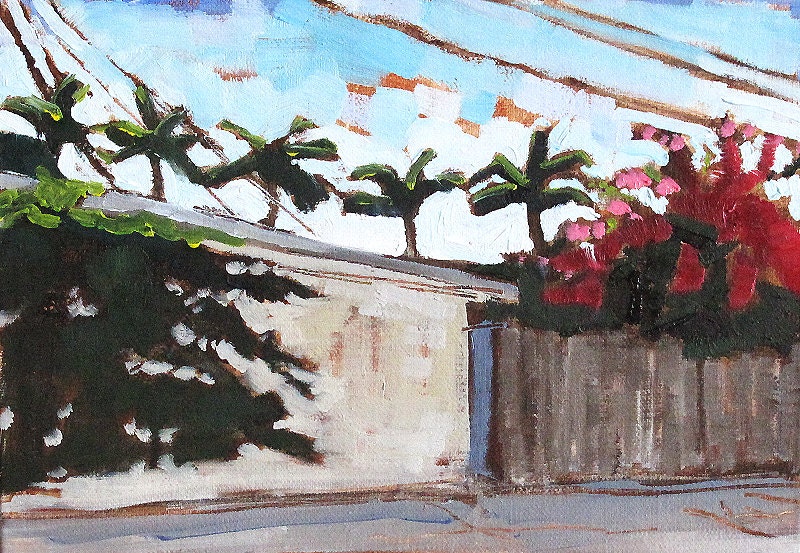 San Diego Painting- Bougainvillea in North Park 