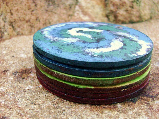 Colorwheel Wooden Handpainted Magnets-Set of 6-Memo Board-Magnet Board-Home Office