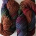 SALE: Hand dyed Superwash Wool Yarn, worsted - Iris