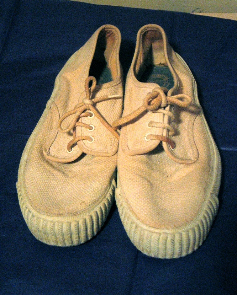 Vintage 1960s Simlam Canvas Sneakers Size 7