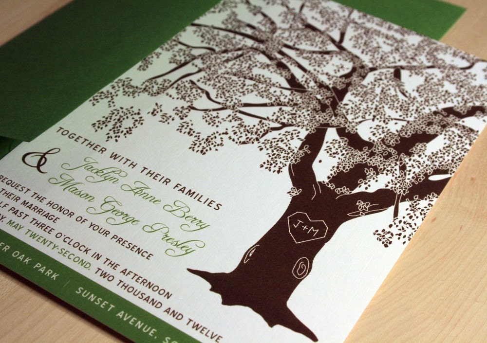 Grandfather Oak Tree Wedding Invitations, Buy this Deposit to Get Started