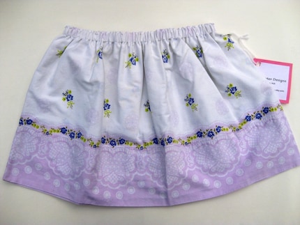 Vintage Purple Eco Toddler Skirt 4T by Big Sister Designs