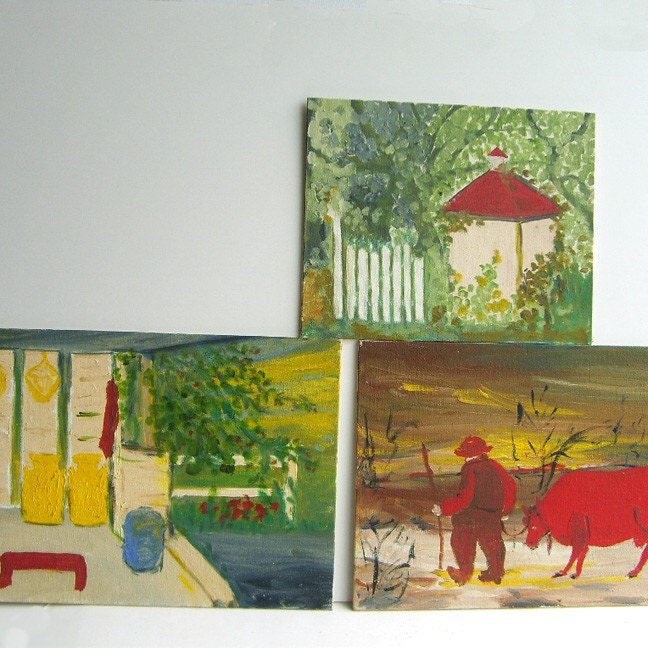 the estate of things chooses vintage acrylic paintings