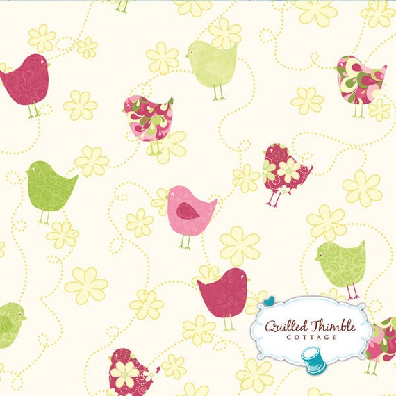 Pink-A-Doodle - Flirty Birds (6819-23) - Emma by Michele Scott - 1 Yard