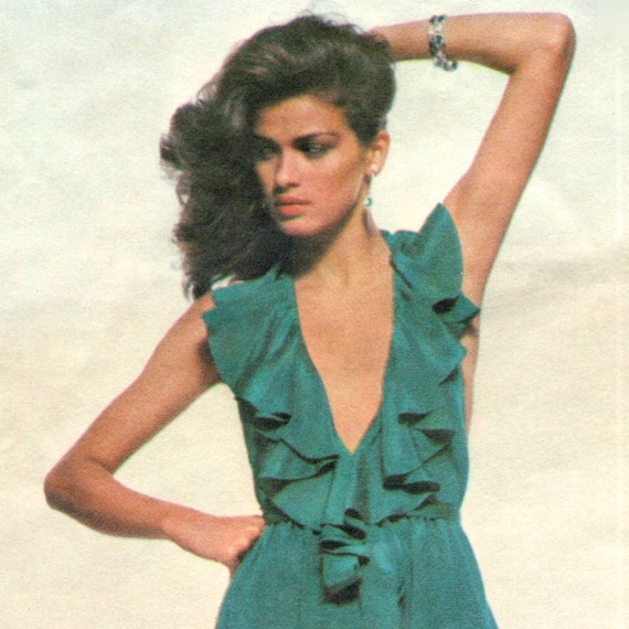 Gia Carangi on Vogue 2010 1970s disco pattern