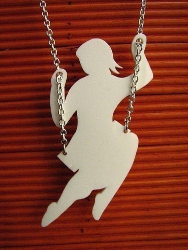 white swing necklace