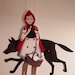 little red riding hood - jointed paper doll set/print with 10 silver brads