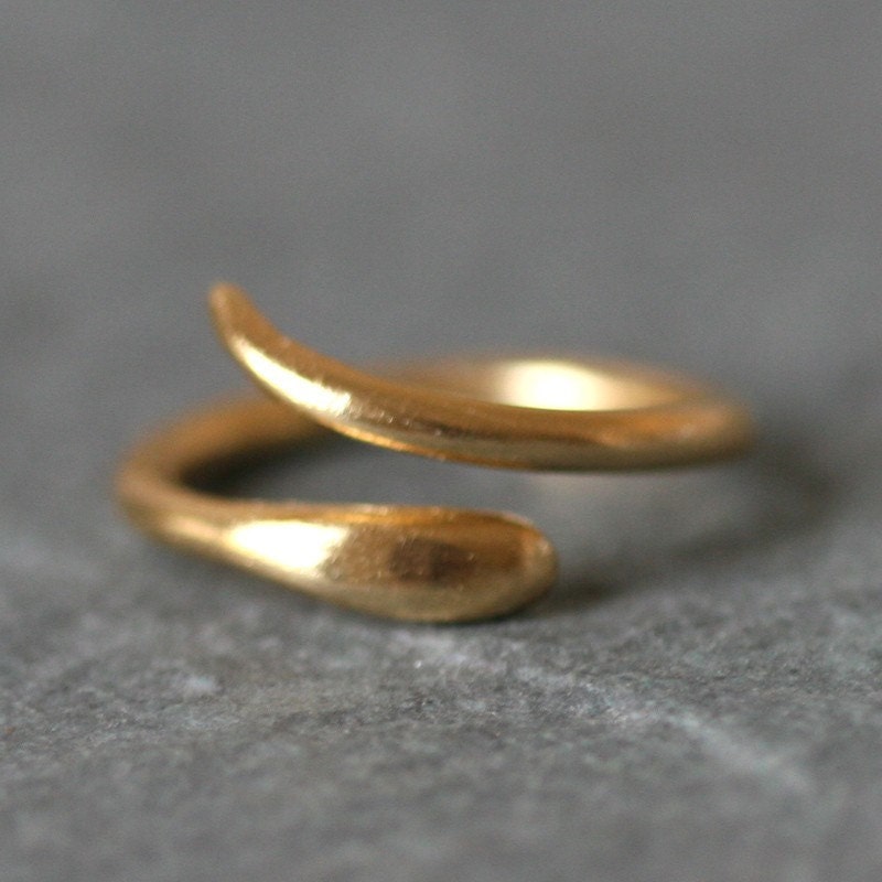 Baby Snake Ring in Gold Vermeil