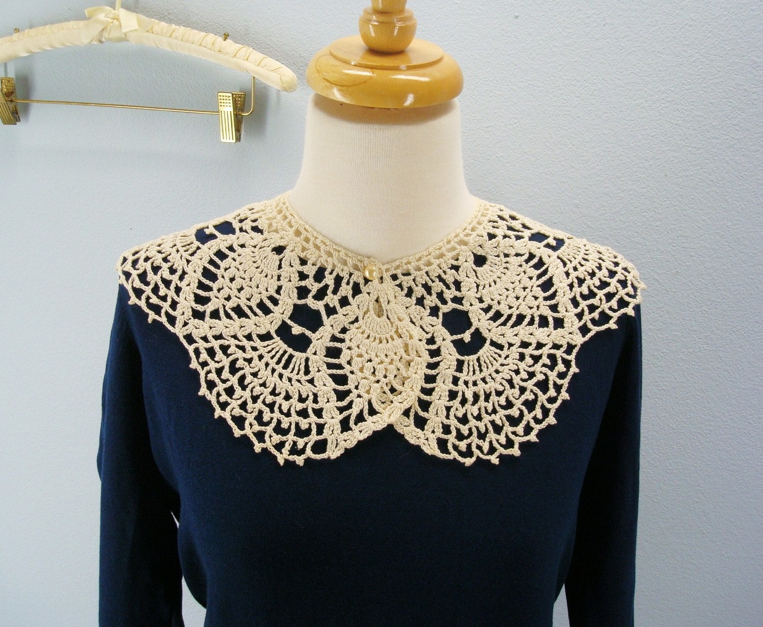Printing Page For Venetian Style 1915 Collar Free Pattern and Lace