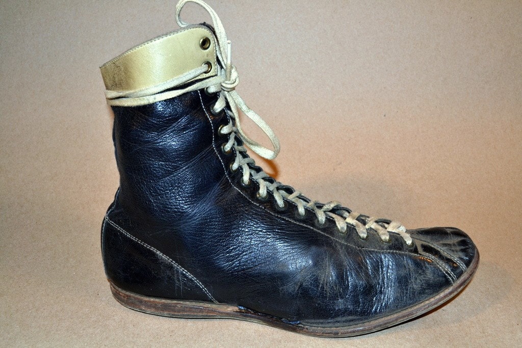 Vintage 40s/50s boxing boots shoes Brooks Athletic Shoes Philadelphia ...